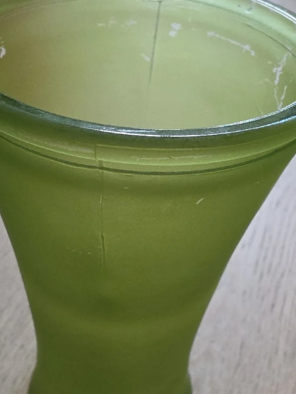 Green Frosted Glass Vase